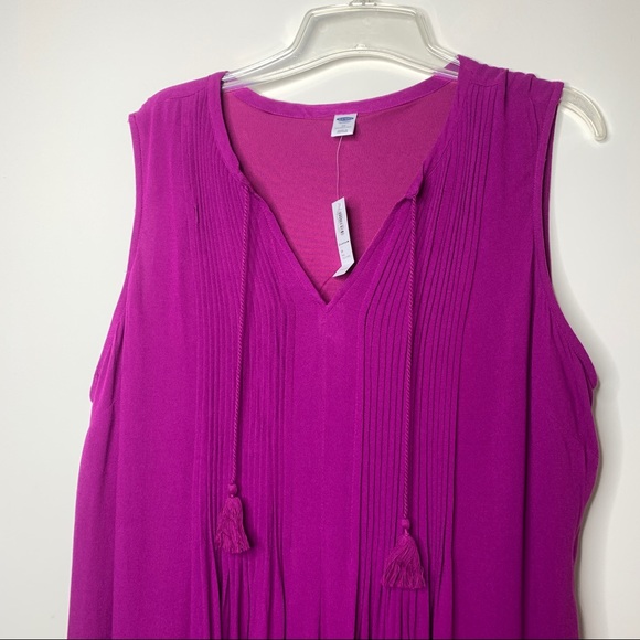 NWT Old Navy Fuchsia Sleeveless Dress Sz 2x Plus - Picture 4 of 7
